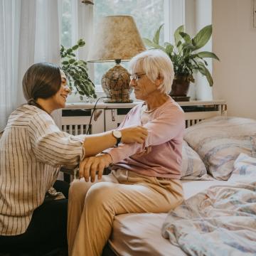 Cancer patient and caregiver