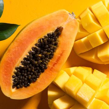 Papaya and mangoes 
