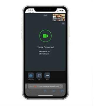 Telehealth virtual appointment taking place on a mobile phone
