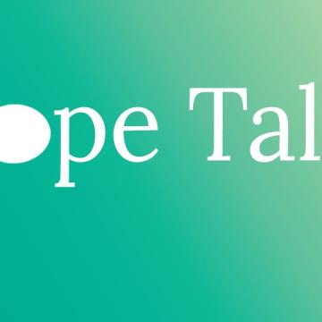 Hope Talks on green gradient background