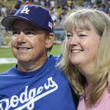 Thom Mrozek at Dodgers game