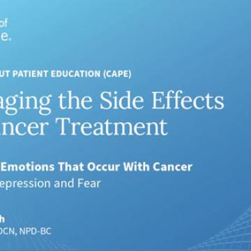 Handling Emotions That Occur With Cancer