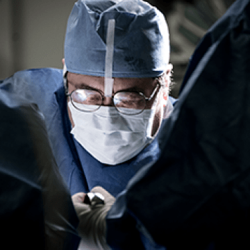 Yumon Fong, M.D., in surgery