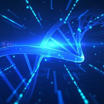 DNA Helix and Light High-Speed Tunnel