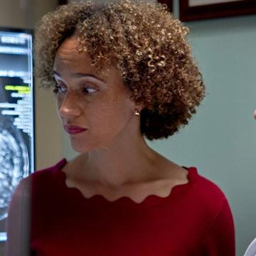 image of a female doctor explaining a chart to a woman