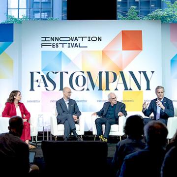 CEO Robert Stone, Julianne Pepitone, Pete Clardy and Greg Simon Power of Collaboration Interview