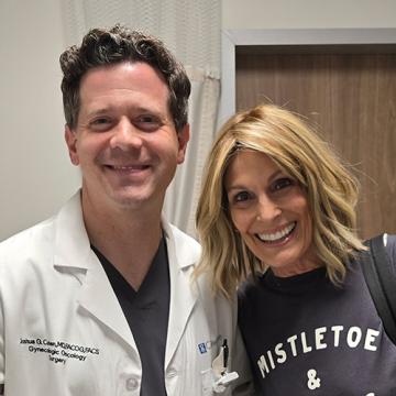 Joshua G. Cohen, M.D. and grateful patient Cynthia Peck