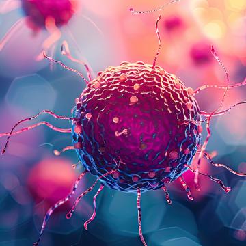 Prostate cancer cell close up