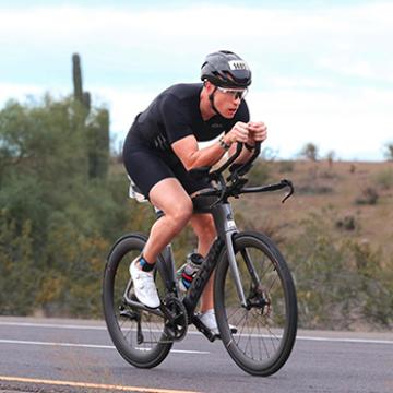 Dante Kargodorian on bike