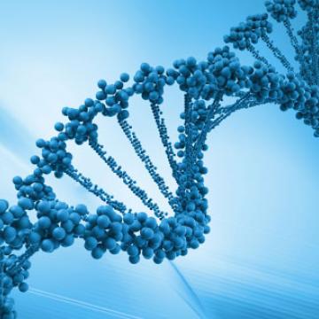 Blue DNA illustration