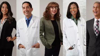 Portrait image of five City of Hope faculty members