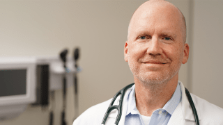 A smiling doctor