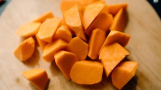 Chopped sweet potatoes