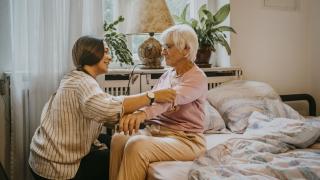 Cancer patient and caregiver