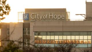 Exterior of City of Hope Helford Clinical Research Hospital in Duarte, CA. 