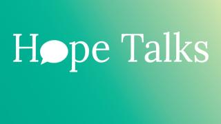 Hope Talks on green gradient background