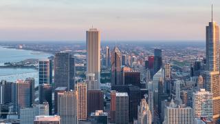 Arial view of Chicago