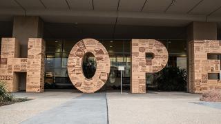 Large letters spelling out HOPE