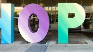 Giant letters spelling out HOPE