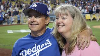 Thom Mrozek at Dodgers game