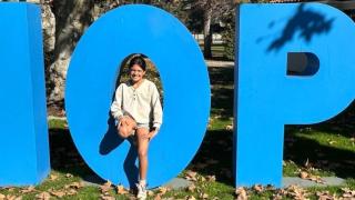 Sara Glenn's daughters pose with COH 'Hope' sign
