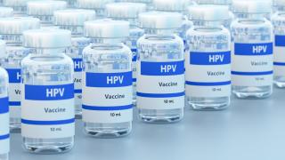 Vials of HPV vaccines