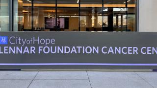 Edwin Ruiz, grateful patient outside of Lennar Foundation Cancer Center