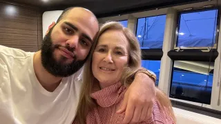 Gynecologic cancer patient Faten Alsafadi and son Donatello