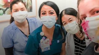 Patient Marlisse and Martha with the nurses