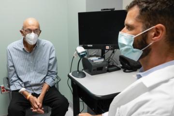 Doctor and a patient talking
